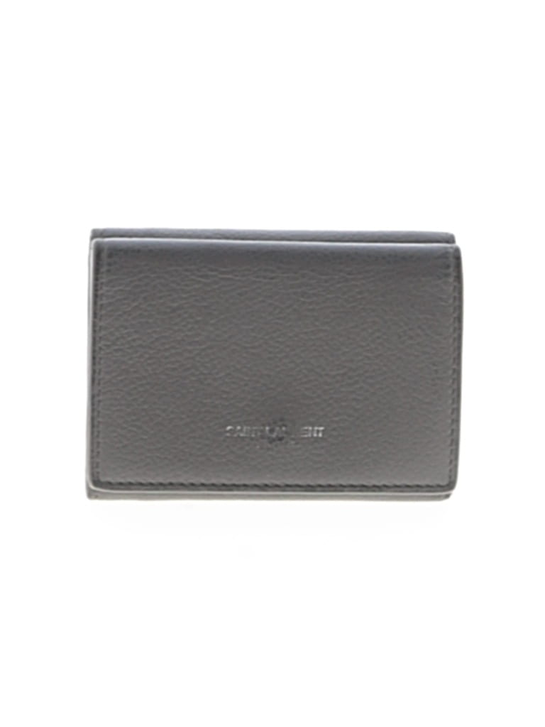 Pre-owned Saint Laurent Leather Wallet In Gray
