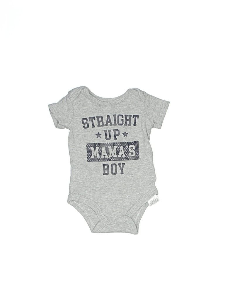 Pre-owned Baby Starters Babies' Short Sleeve Onesie In Gray