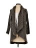 Zoe Couture Chevron-herringbone Gray Brown Wool Cardigan Size S - photo 1