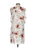 Parker 100% Polyester Print White Casual Dress Size XS - photo 2