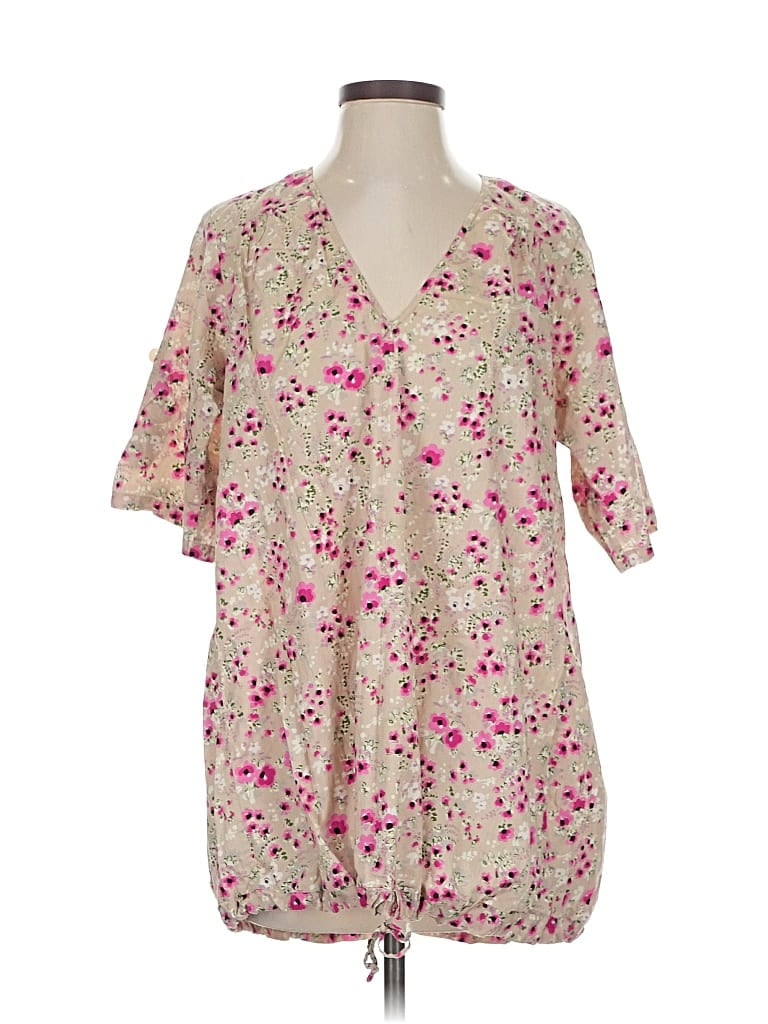 Pre-owned Paul & Joe Sister Short Sleeve Blouse In Brown