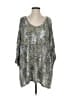 Shan Silver Gray 3/4 Sleeve Top Size S - photo 1