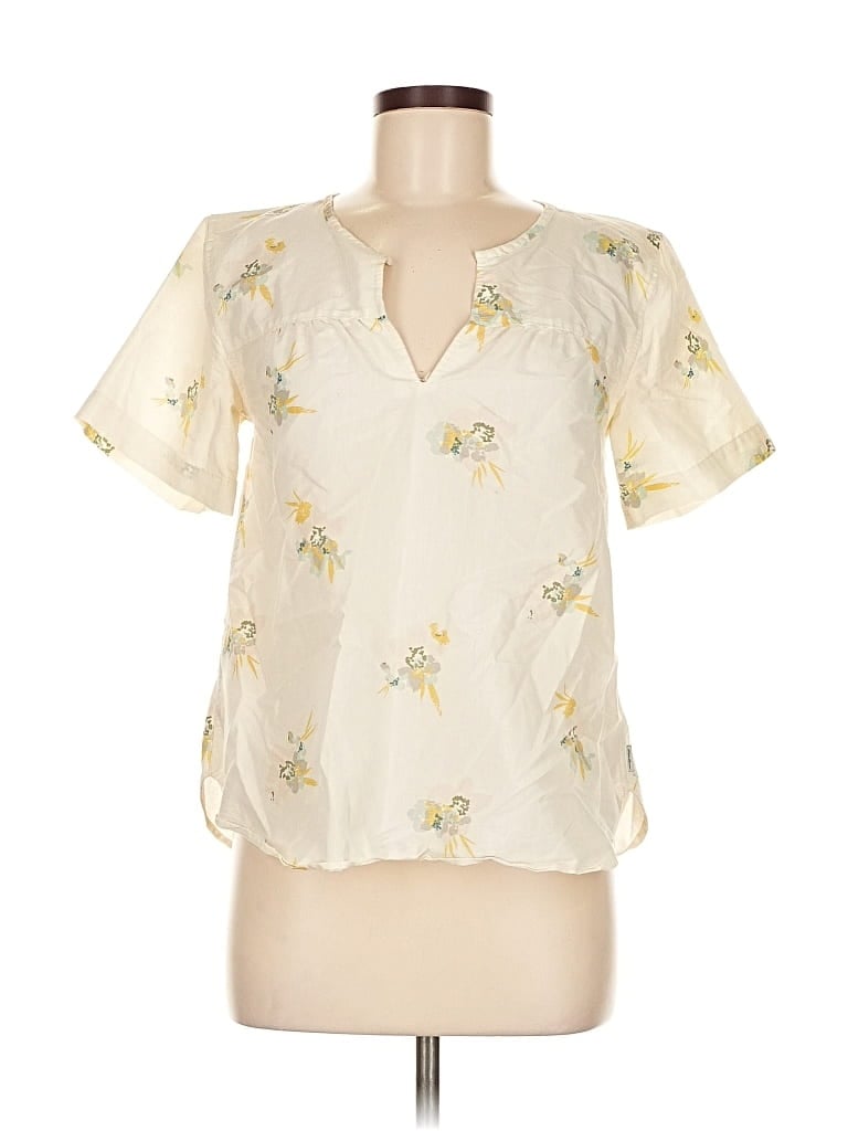 EDDIE BAUER Pre-owned Short Sleeve Blouse In White