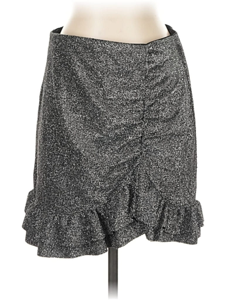Pre-owned Mng Casual Skirt In Gray
