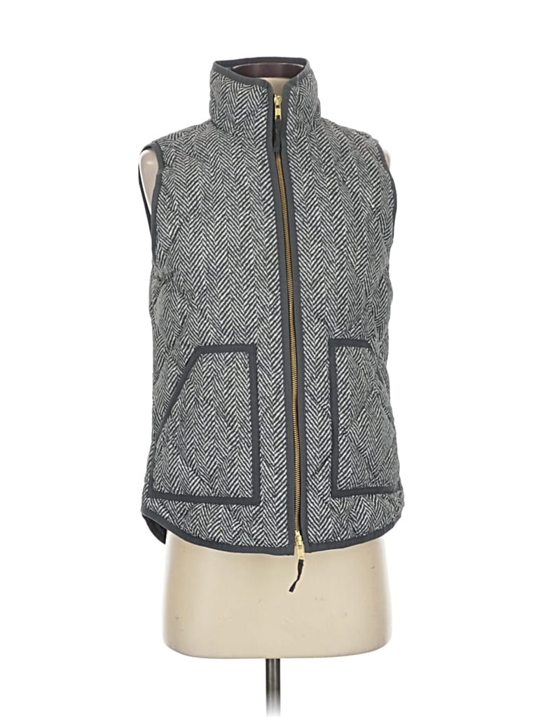Pre-owned J.crew Factory Store Vest In Gray