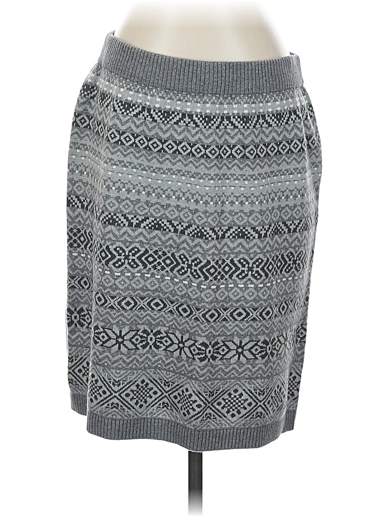 Pre-owned Jjill Casual Skirt In Gray
