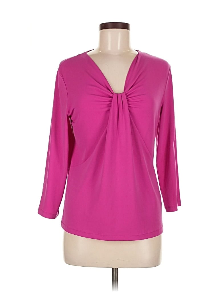 Pre-owned Jones New York Collection 3/4 Sleeve Blouse In Pink