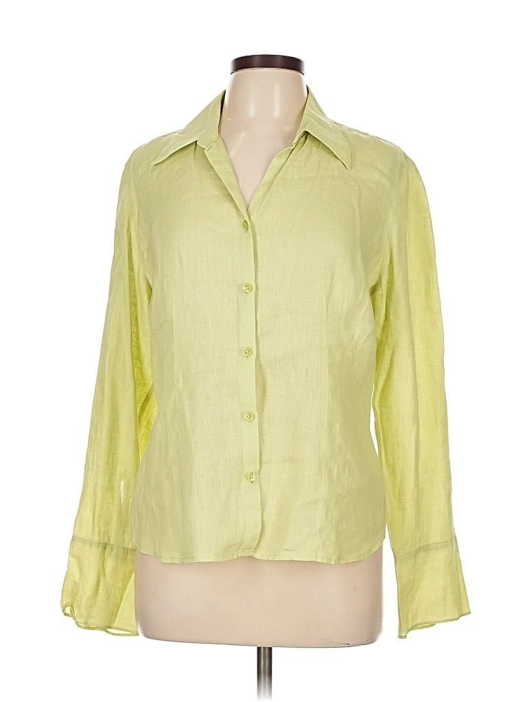 Pre-owned Ann Taylor Loft 3/4 Sleeve Blouse In Green