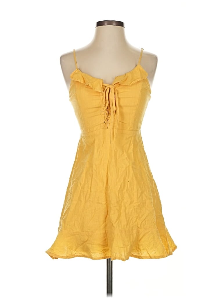 Pre-owned Lulus Casual Dress In Yellow