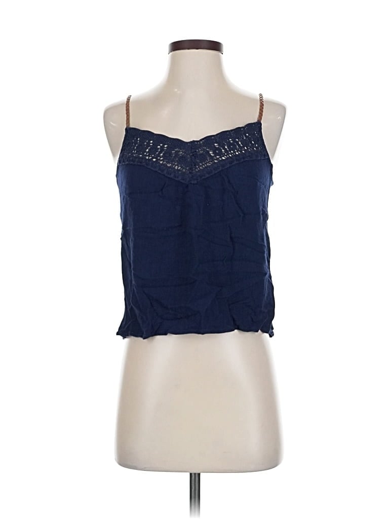 Pre-owned Unbranded Tank Top Blue Strapless Neckline Tops
