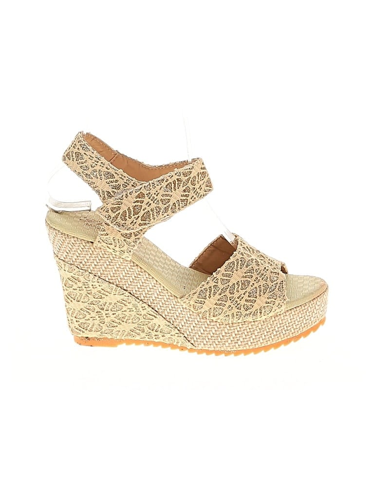 Pre-owned Assorted Brands Wedges In Brown