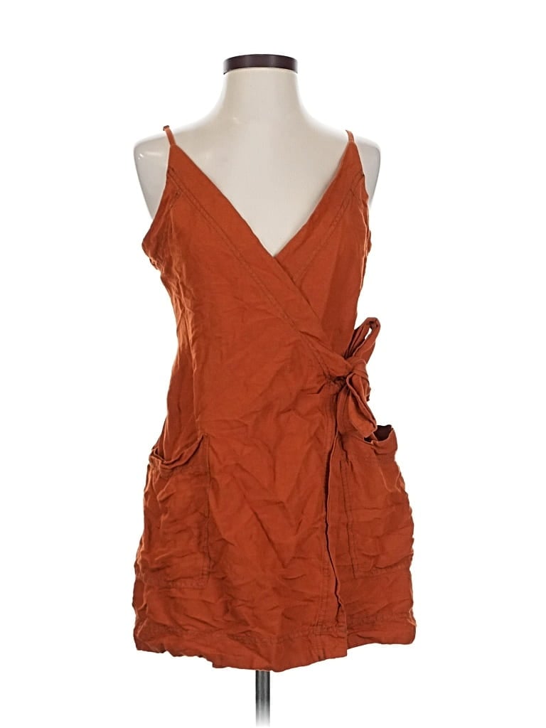 Pre-owned Urban Outfitters Sleeveless Top Brown Plunge Neckline Tops