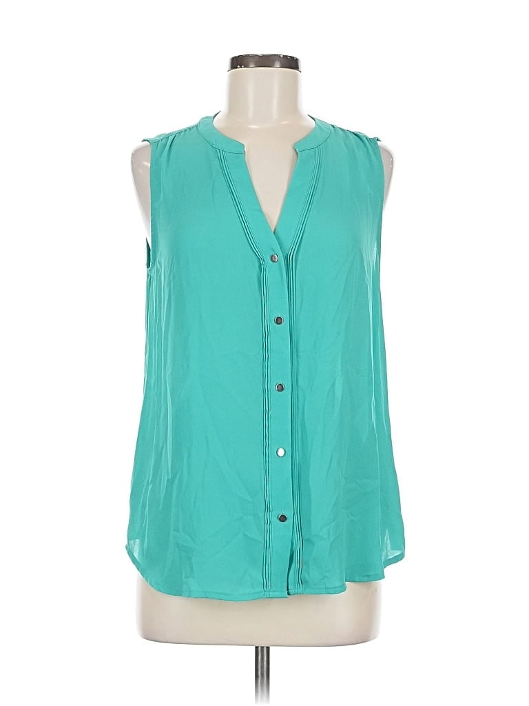 APT. 9 Pre-owned Sleeveless Blouse In Blue
