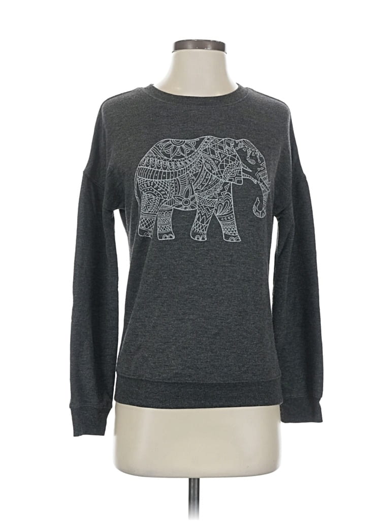 Pre-owned Zoe+liv Pullover Sweater In Gray