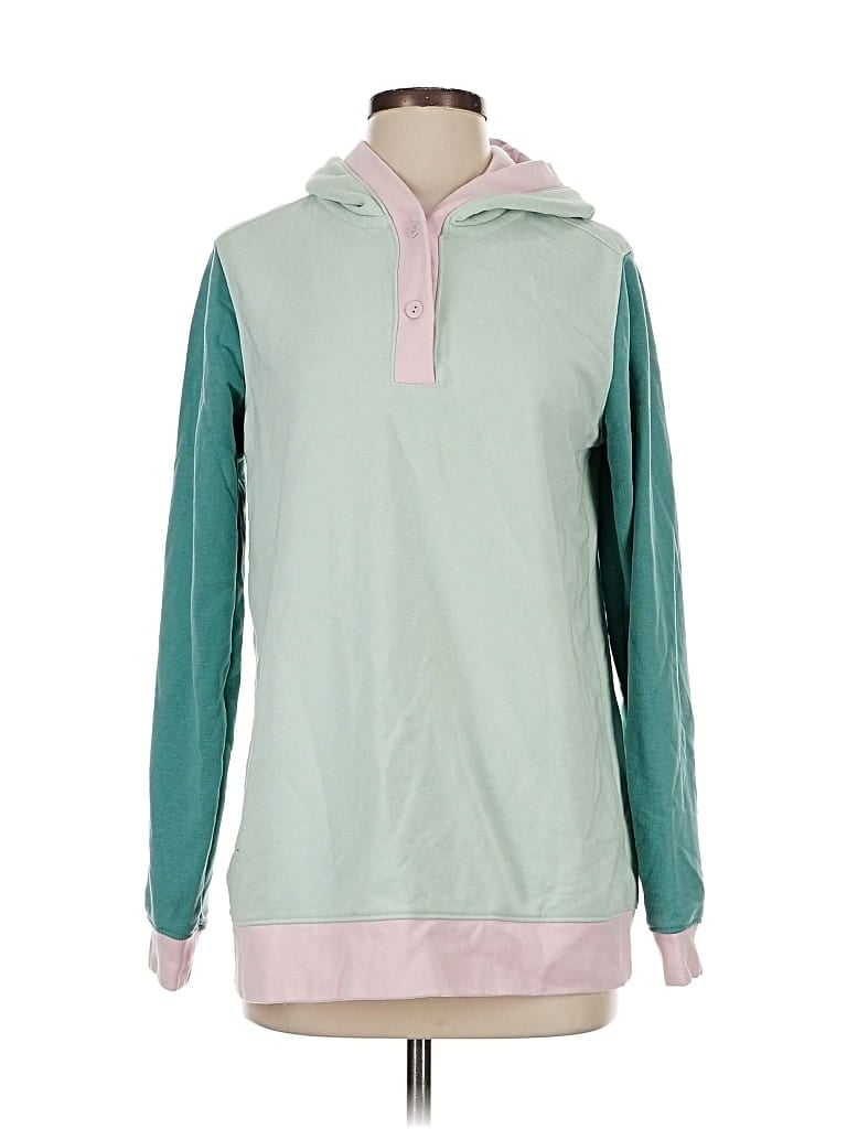 Pre-owned Lands' End Pullover Hoodie In Blue