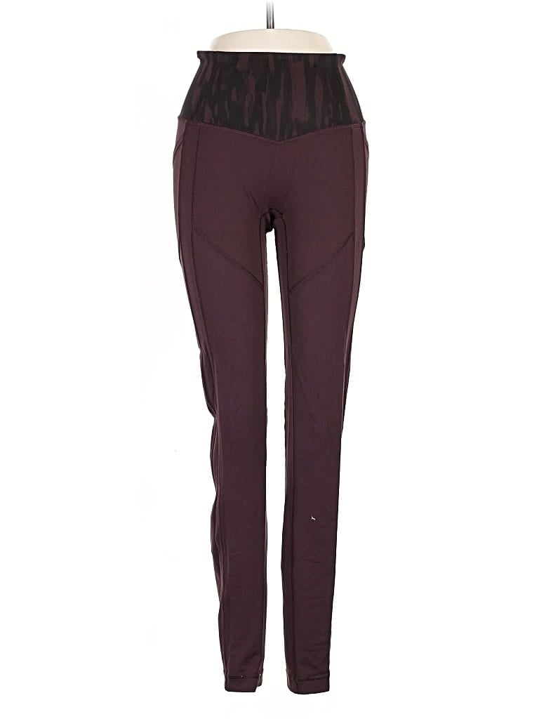Pre-owned Lululemon Athletica Active Pants In Burgundy