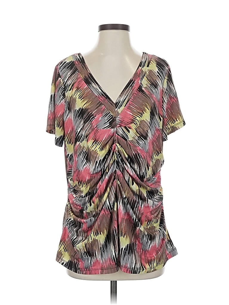 ALFANI Pre-owned Short Sleeve Blouse In Pink