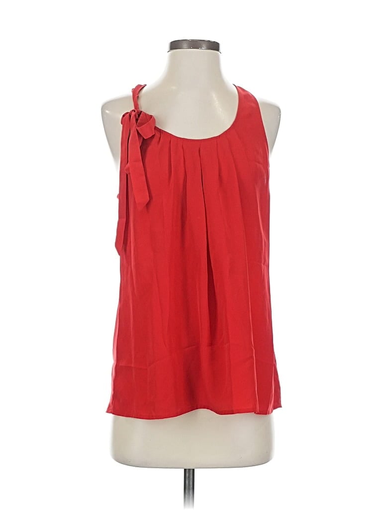 Pre-owned J.crew Factory Store Sleeveless Blouse In Red