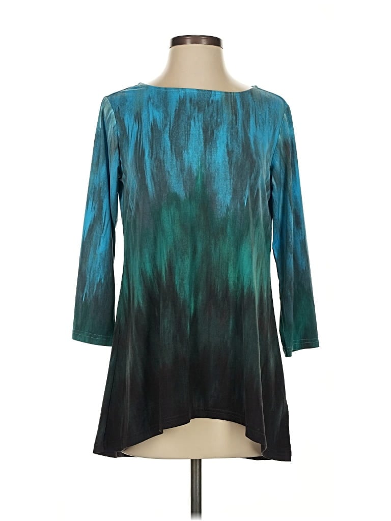 Pre-owned Linea By Louis Dell'olio 3/4 Sleeve T-shirt In Blue