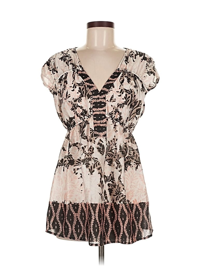 Pre-owned Calvin Klein Short Sleeve Blouse In White