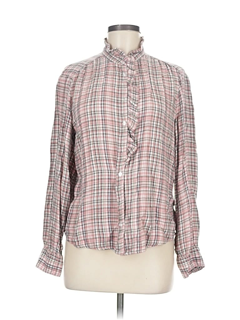 MARKET & SPRUCE Pre-owned Long Sleeve Blouse In Pink