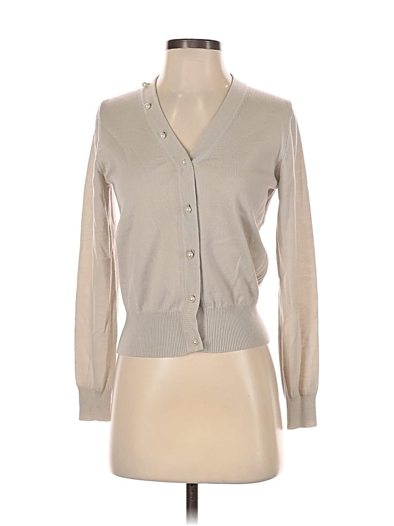 Pre-owned Assorted Brands Cardigan Sweater In White