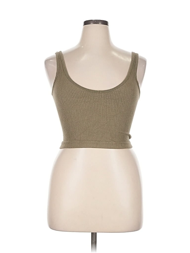 Pre-owned Out From Under Tank Top Tan Strapless Neckline Tops In Brown