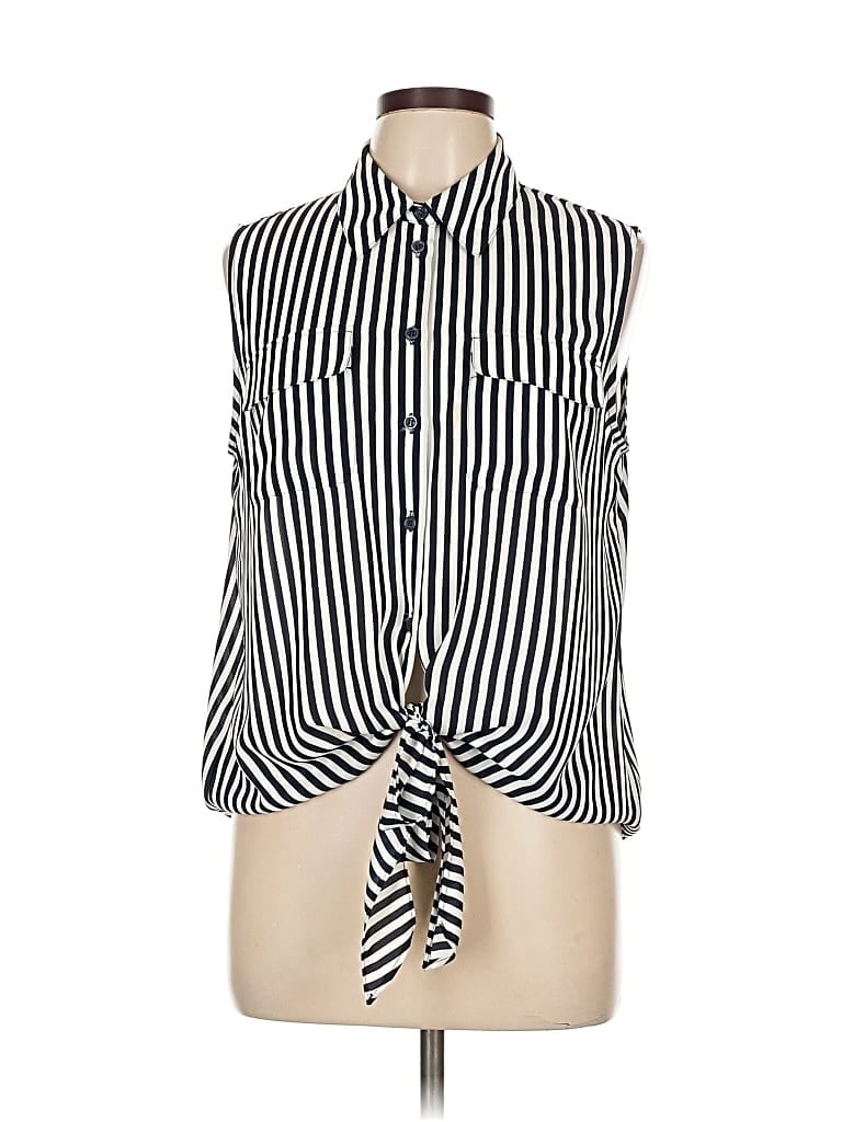 Pre-owned Inc International Concepts Sleeveless Blouse In Black