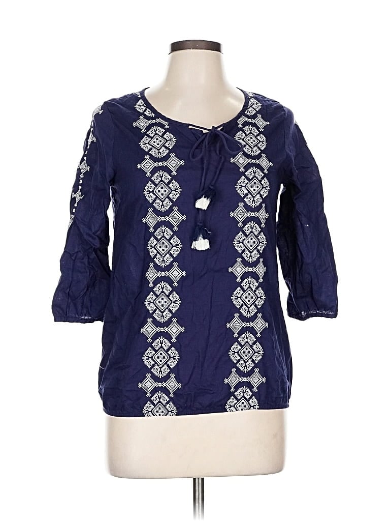 Pre-owned Max 3/4 Sleeve Blouse In Blue