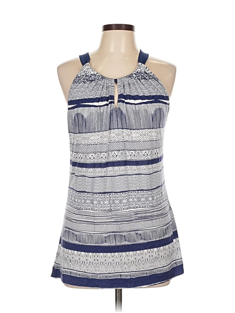 BANANA REPUBLIC Pre-owned Tank Top Blue Halter Neckline Tops