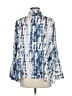 Wynne Layers 100% Polyester Blue 3/4 Sleeve Blouse Size M - photo 2