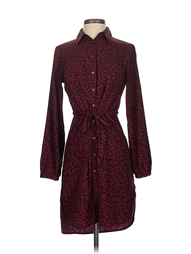 Pre-owned A New Day Casual Dress In Burgundy