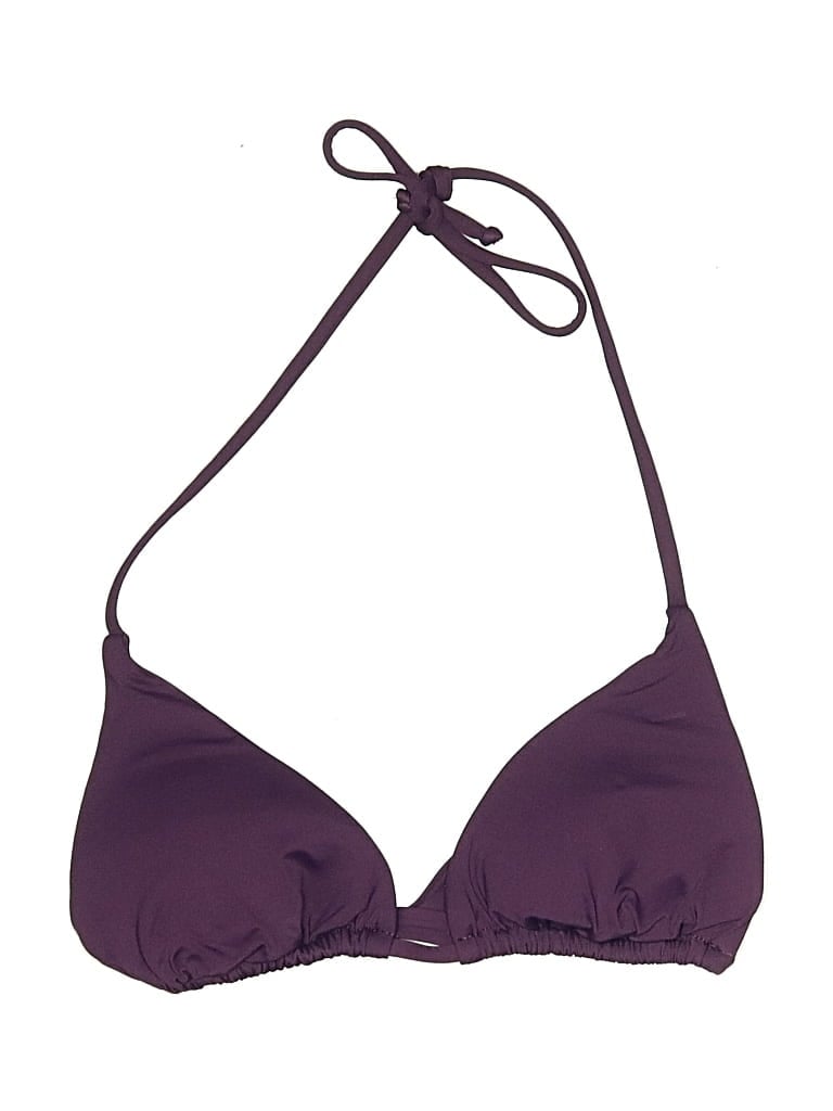 Pre-owned Becca Swimsuit Top Purple Hearts Pattern Swimwear