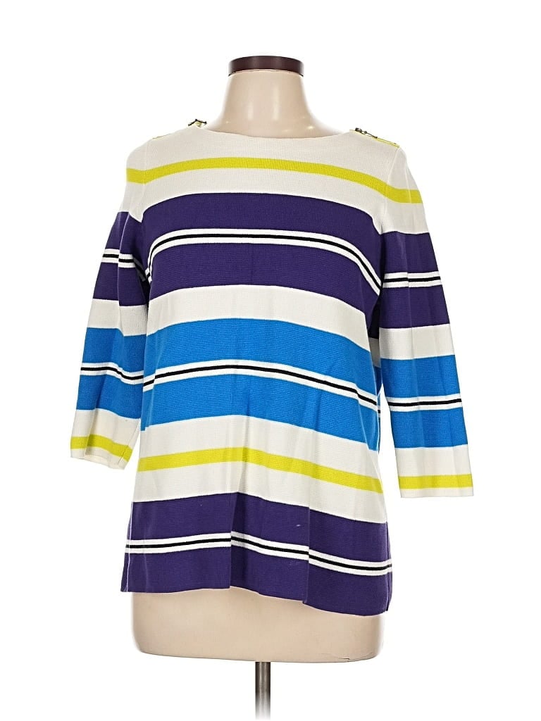 Pre-owned Ann Taylor Loft Pullover Sweater In Blue