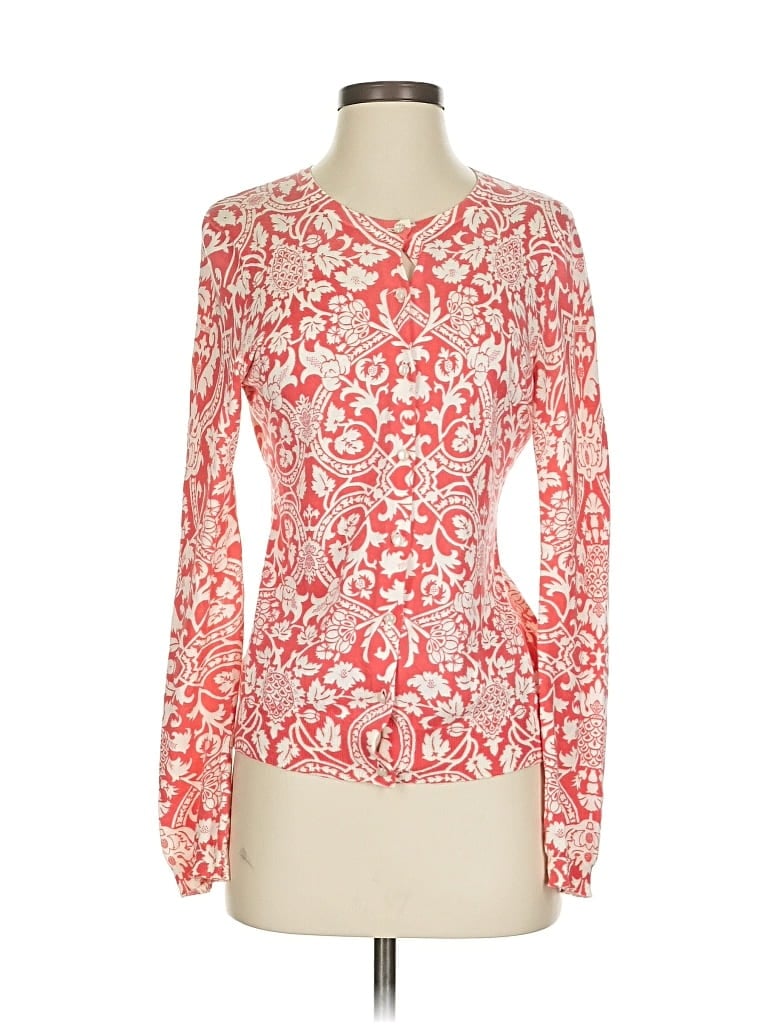 Pre-owned Ann Taylor Loft Long Sleeve Top Red Sweetheart Neckline Tops