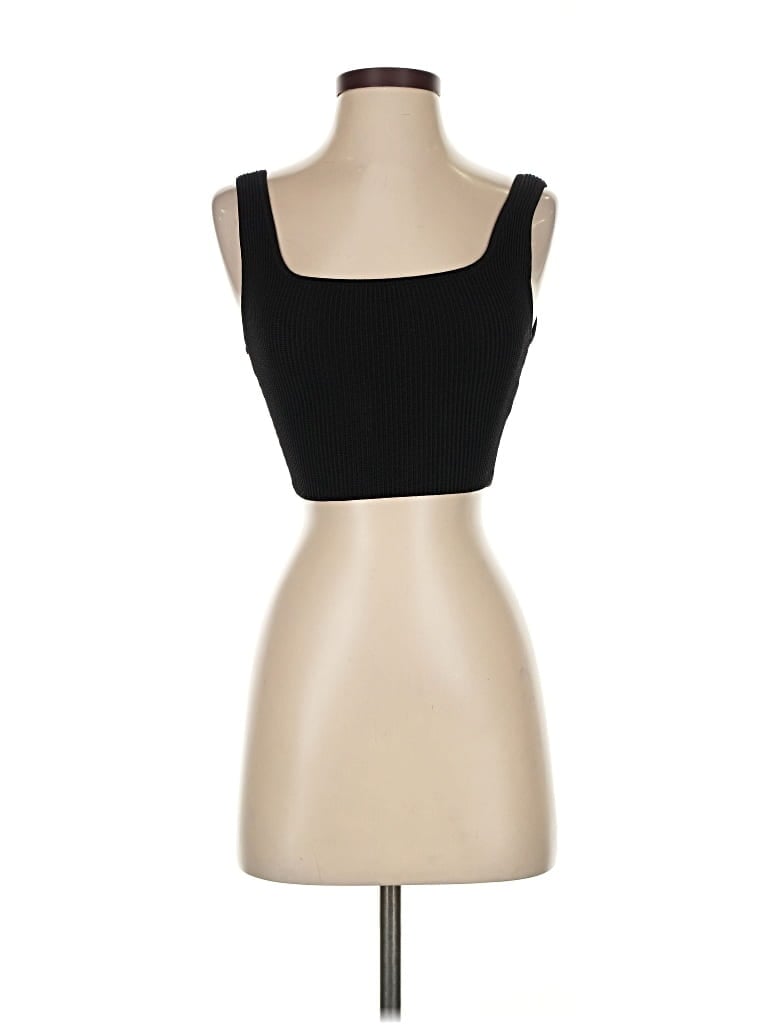 Pre-owned Babaton Tank Top Black Strapless Neckline Tops