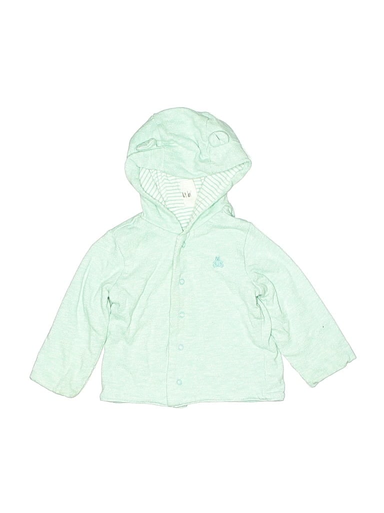 Pre-owned Baby Gap Babies' Zip Up Hoodie In Green