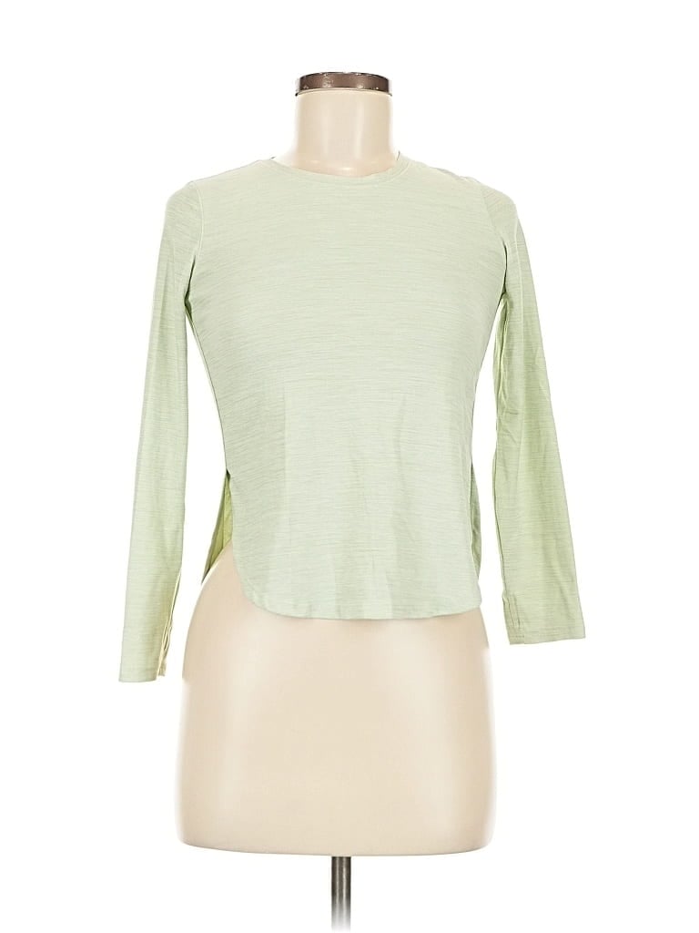 Pre-owned Active By Old Navy 3/4 Sleeve T-shirt In Green