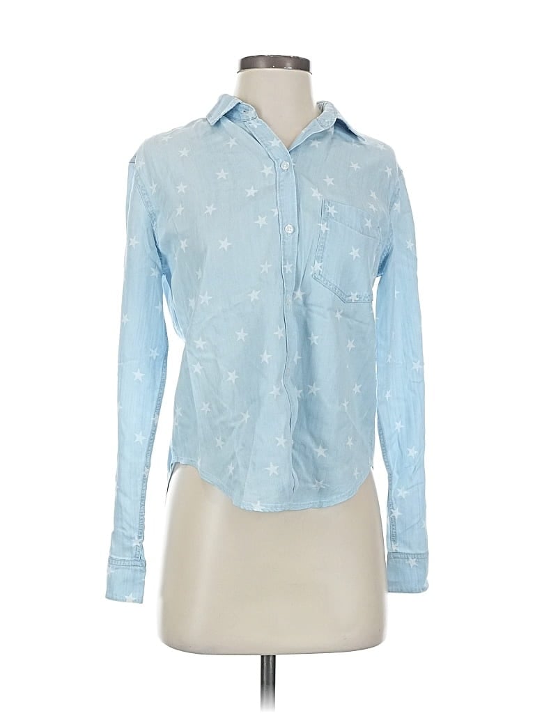 Pre-owned Rails Long Sleeve Button Down Shirt In Blue