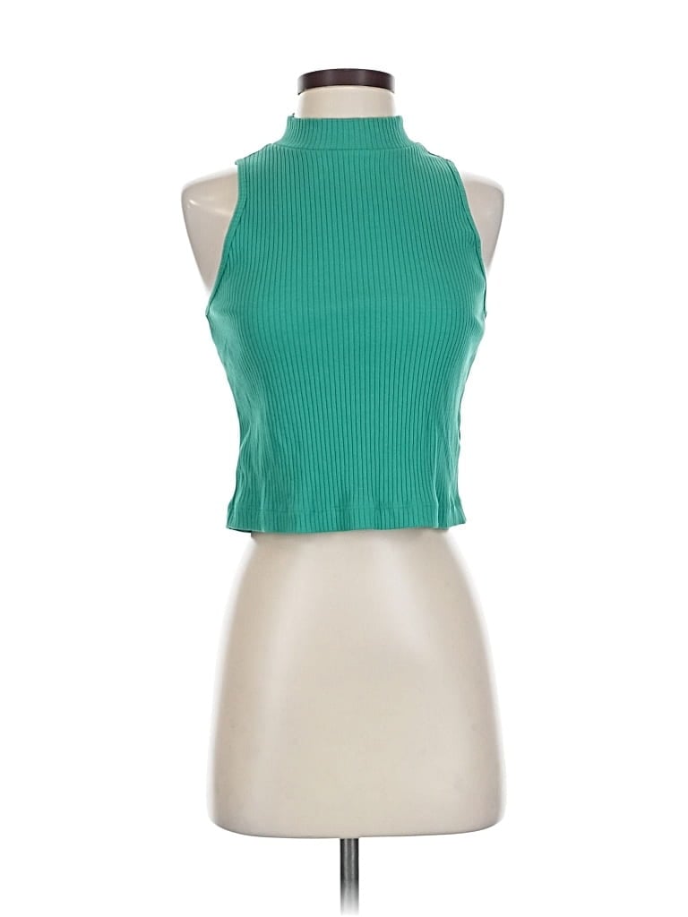 Pre-owned Old Navy Tank Top Green Halter Neckline Tops