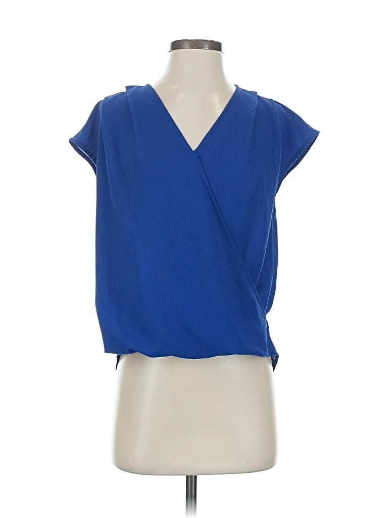 Pre-owned Gibson Short Sleeve Blouse In Blue