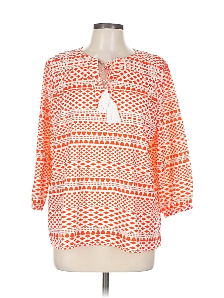 UNBRANDED Pre-owned 3/4 Sleeve Blouse In Orange