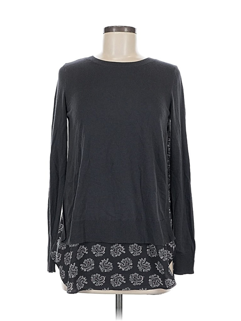 Pre-owned Ann Taylor Loft Pullover Sweater In Gray