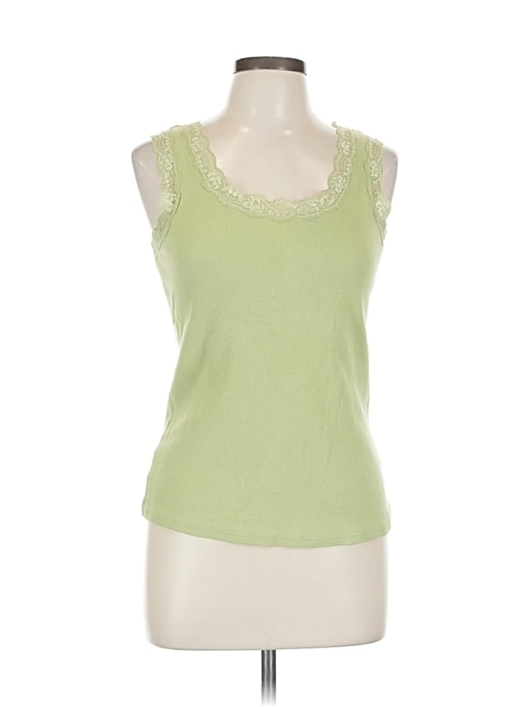 Pre-owned Studio 1940 Tank Top Green Sweetheart Neckline Tops