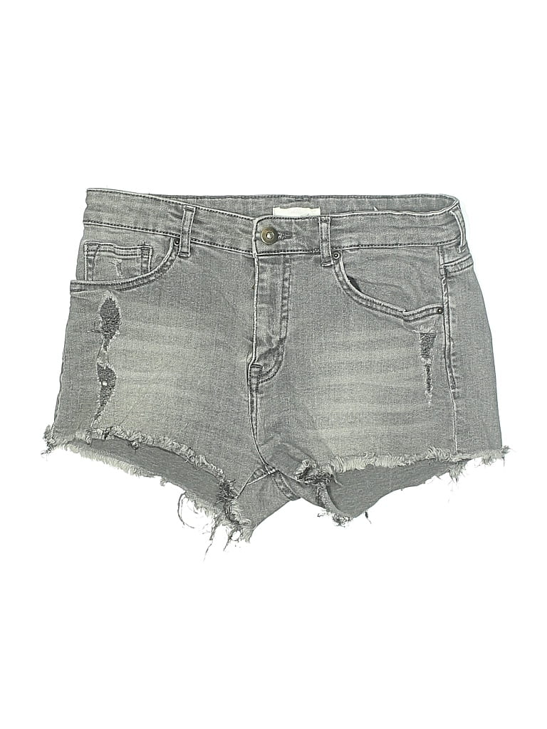 H&M Pre-owned Denim Shorts In Gray