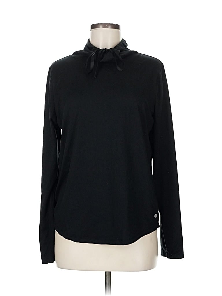 Pre-owned Assorted Brands Long Sleeve Polo Shirt In Black