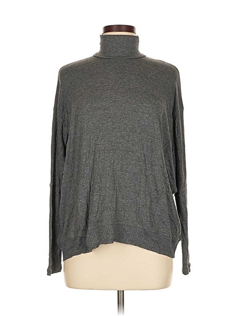 Pre-owned Zara W&b Collection Long Sleeve Turtleneck In Gray
