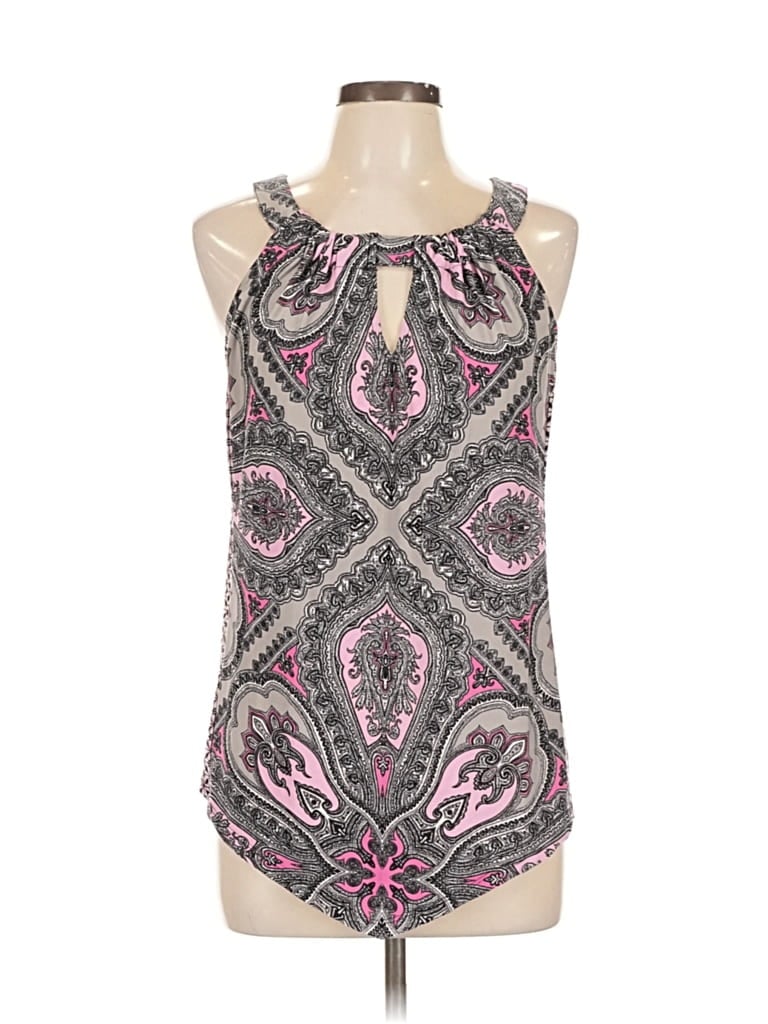 Pre-owned Inc International Concepts Sleeveless Blouse In Gray