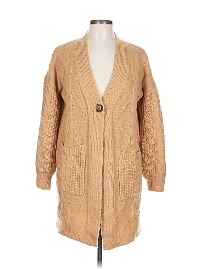 Pre-owned Unbranded Cardigan Sweater In Brown