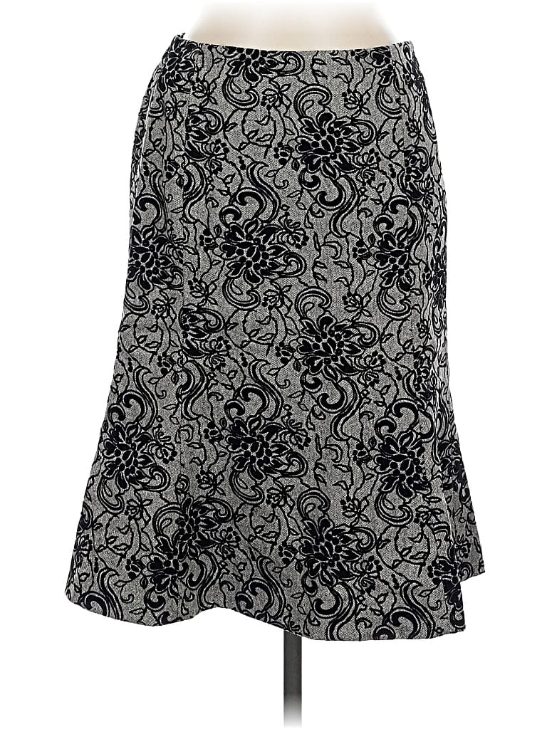 Pre-owned Ann Taylor Loft Wool Skirt In Black